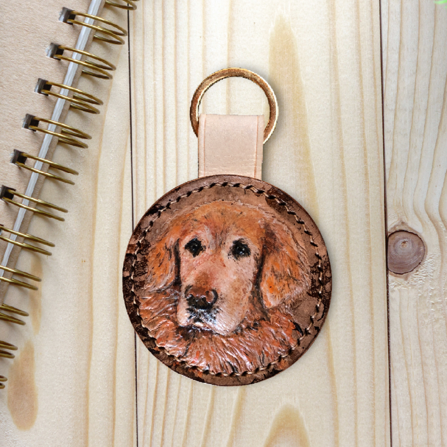 Custom Leather Pet Keychain